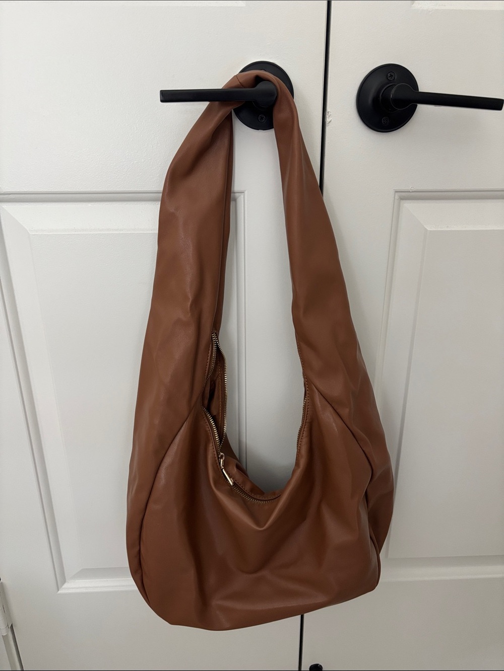 Anthropologie Saddle Brown Hobo Shoulder Bag